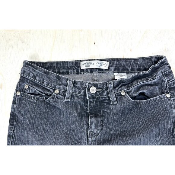 Canyon River Blues Jeans Women's 6 Short Blue Dark Wash Boot Cut Jeans - Picture 3 of 14